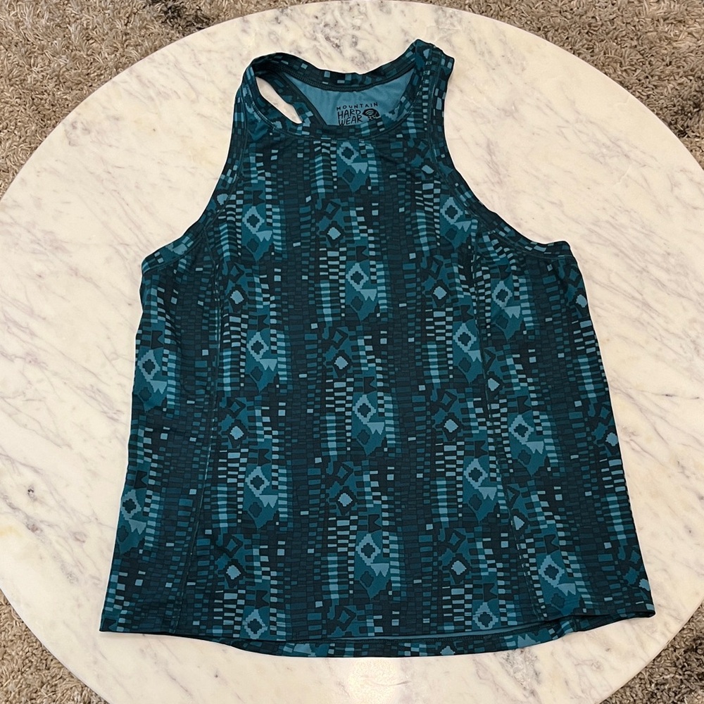 Mountain Hardwear Teal Geometric Tank Top